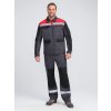 Костюм ProfLineBase-1 (тк.Твил,210) брюки, т.серый/черный/красный