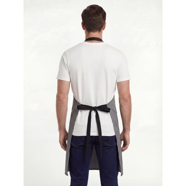 Фартук с грудкой Модеринт (тк.Смесовая,210), серый/черный