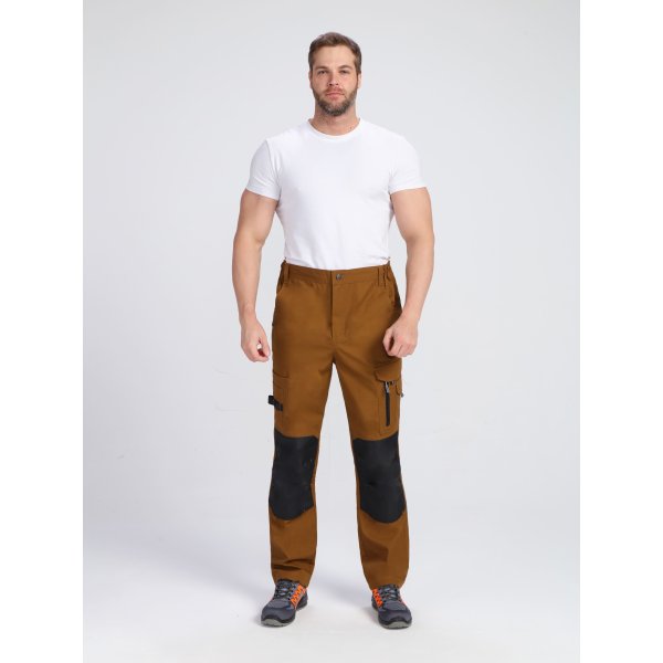 Костюм ProfLineSpecialist-1 (тк.РипСтоп,240) брюки, коричневый/черный