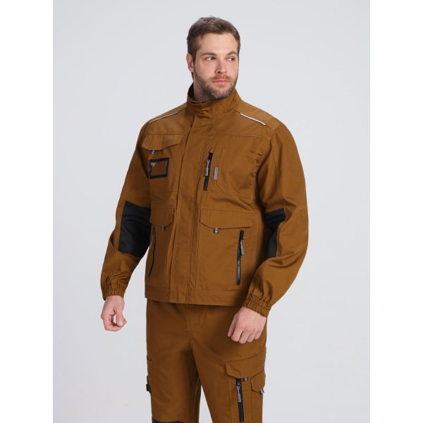 Костюм ProfLineSpecialist-1 (тк.РипСтоп,240) брюки, коричневый/черный