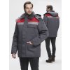 Куртка зимняя Бригада NEW (тк.Смесовая,210), т.серый/красный