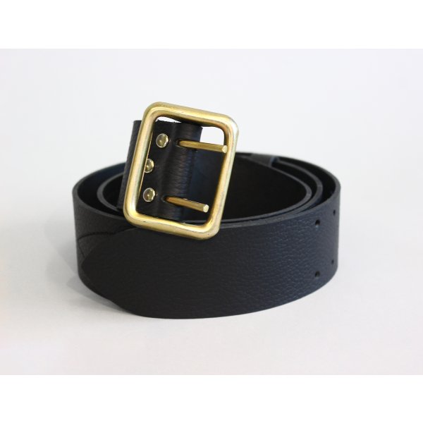 Ремень с анодированной пряжкой непрошивной (офицерский), черный